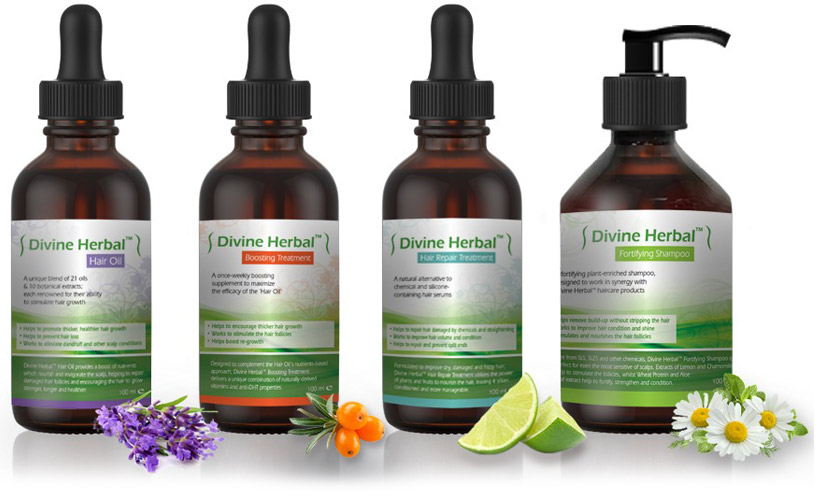 A sample of the Divine Herbal product range